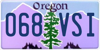 OR license plate 068VSI