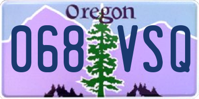 OR license plate 068VSQ