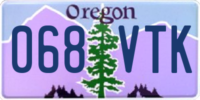 OR license plate 068VTK