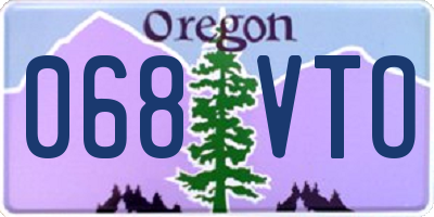 OR license plate 068VTO