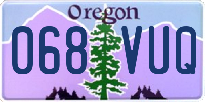 OR license plate 068VUQ