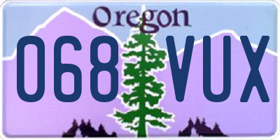 OR license plate 068VUX