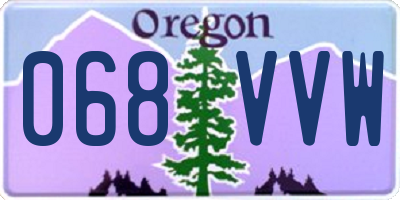 OR license plate 068VVW