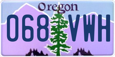 OR license plate 068VWH