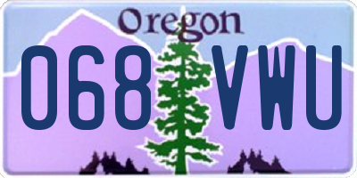 OR license plate 068VWU