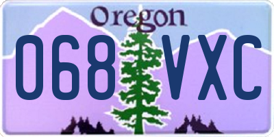OR license plate 068VXC
