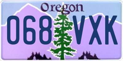 OR license plate 068VXK