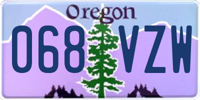OR license plate 068VZW