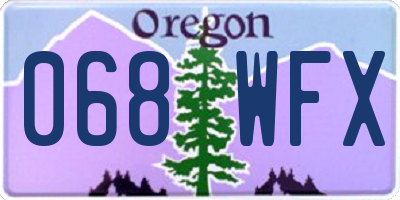 OR license plate 068WFX