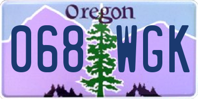 OR license plate 068WGK