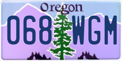 OR license plate 068WGM