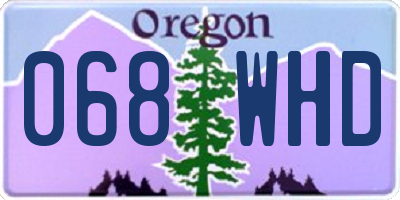 OR license plate 068WHD