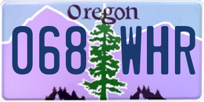 OR license plate 068WHR