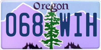 OR license plate 068WIH