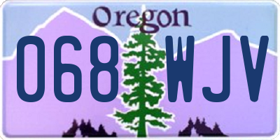 OR license plate 068WJV
