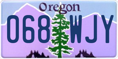 OR license plate 068WJY
