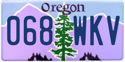 OR license plate 068WKV
