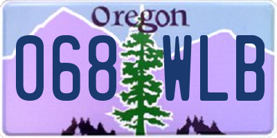 OR license plate 068WLB