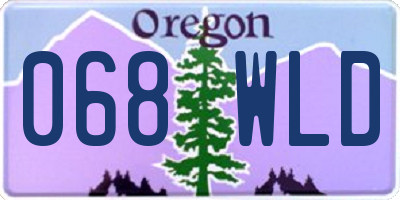 OR license plate 068WLD