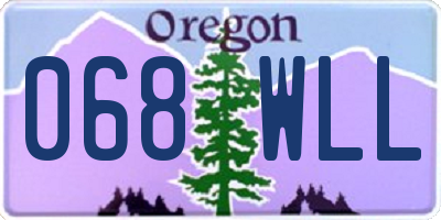 OR license plate 068WLL