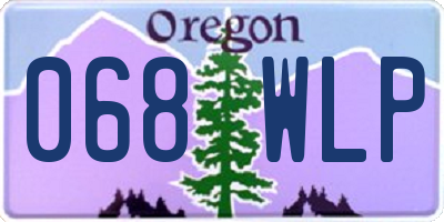 OR license plate 068WLP