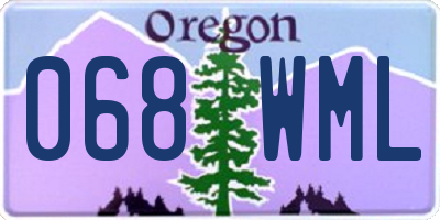 OR license plate 068WML