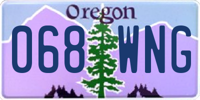 OR license plate 068WNG