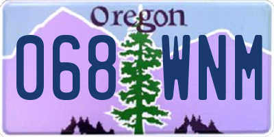 OR license plate 068WNM