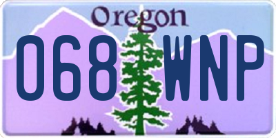 OR license plate 068WNP