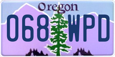 OR license plate 068WPD