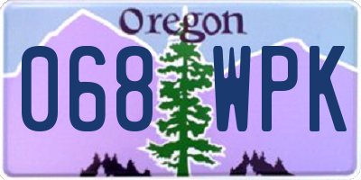 OR license plate 068WPK