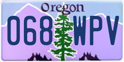 OR license plate 068WPV