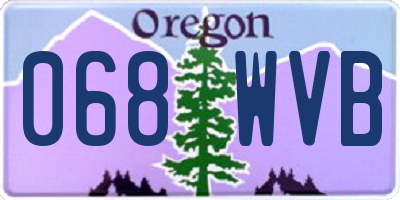 OR license plate 068WVB