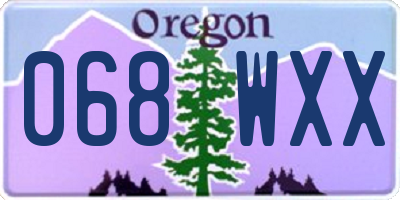 OR license plate 068WXX