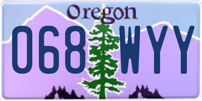 OR license plate 068WYY