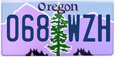 OR license plate 068WZH