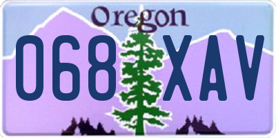 OR license plate 068XAV