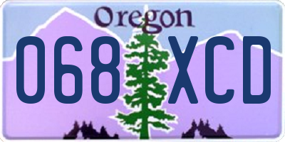 OR license plate 068XCD
