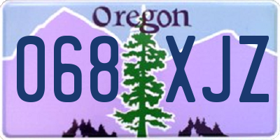 OR license plate 068XJZ