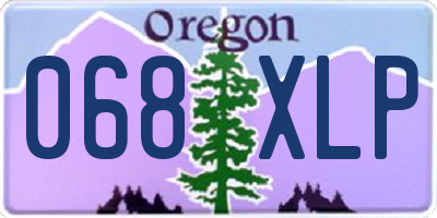 OR license plate 068XLP