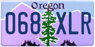 OR license plate 068XLR