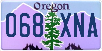 OR license plate 068XNA