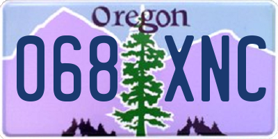OR license plate 068XNC