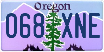 OR license plate 068XNE