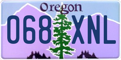 OR license plate 068XNL