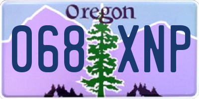 OR license plate 068XNP