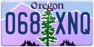 OR license plate 068XNQ