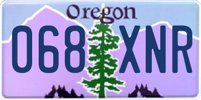 OR license plate 068XNR