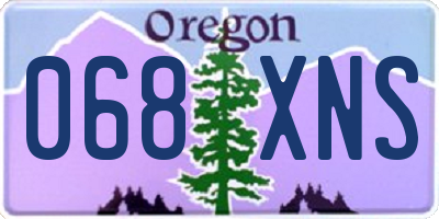 OR license plate 068XNS