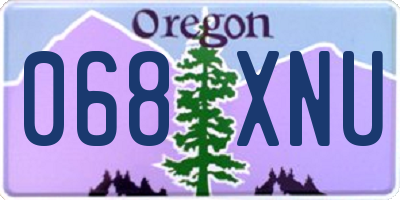 OR license plate 068XNU